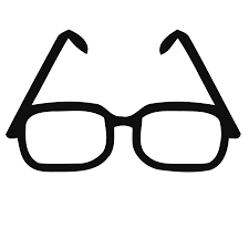 black eyeglasses