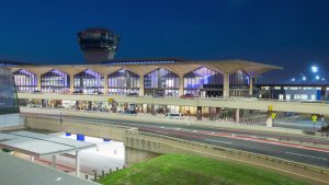 newark airport at night