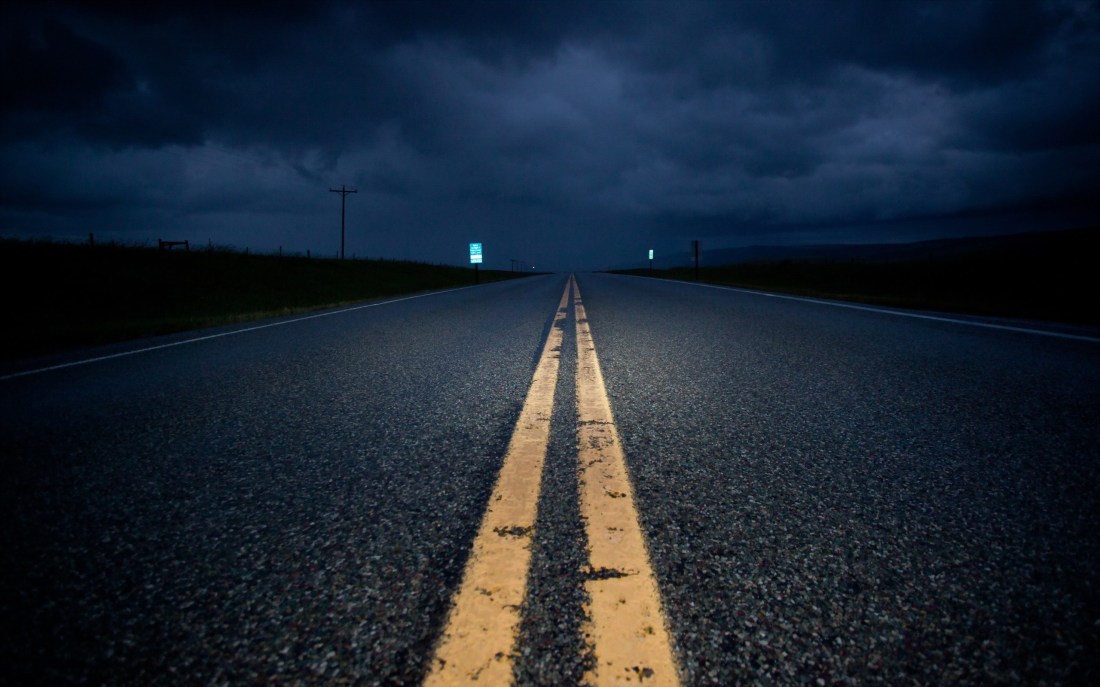 road at night