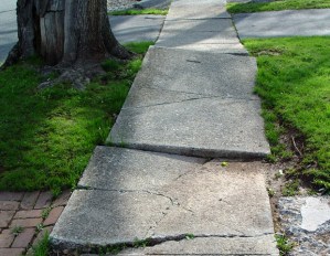 cracked sidewalk