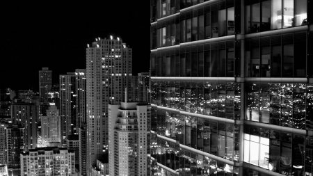 skyscraper_city_black_white