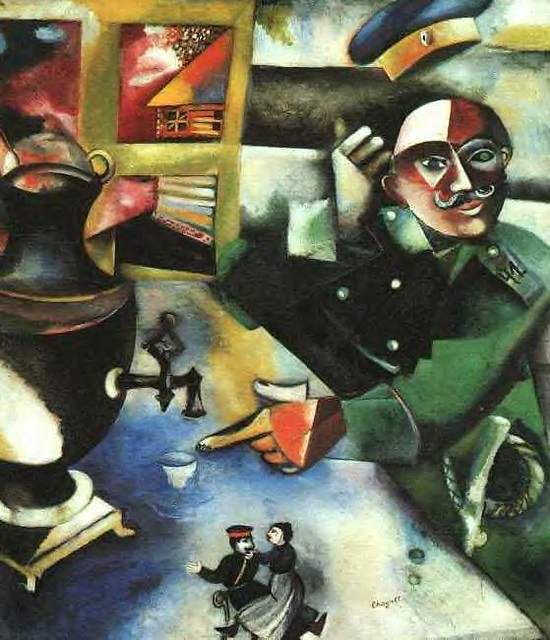 marc chagall the soldier drinks